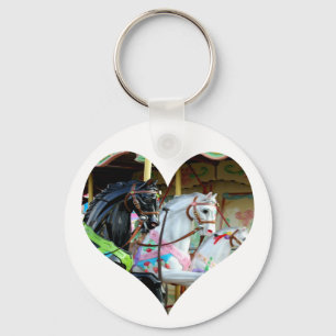 Chaveiro do coração dos cavalos do carrossel