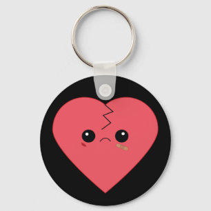 Chaveiro do coração quebrado de Kawaii