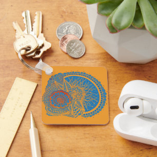 Chaveiro do crânio do cérebro