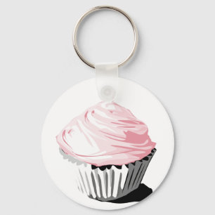 Chaveiro do cupcake rosa
