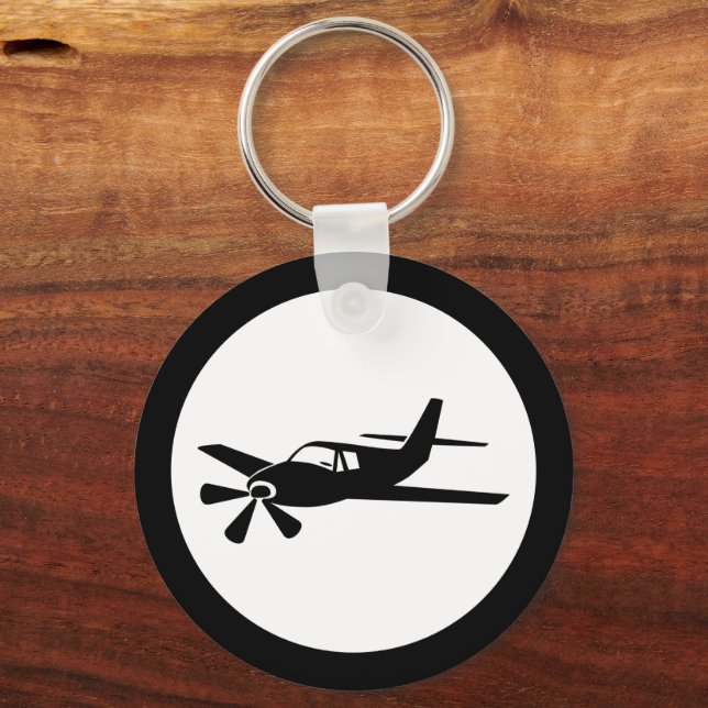 Chaveiro do Designer de Avião Negro (Verso)