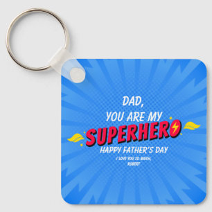 Chaveiro do Dia dos Pais Super-Herói de Quadrinhos