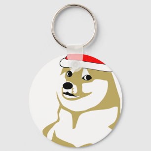 Chaveiro do doge uau do meme xmas muito tal chapéu muito