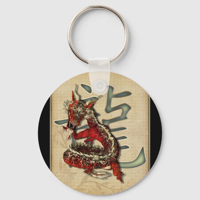 Chaveiro do Dragão Vermelho Chinês (Frente)