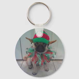 Chaveiro do duende do Pug do filhote de cachorro