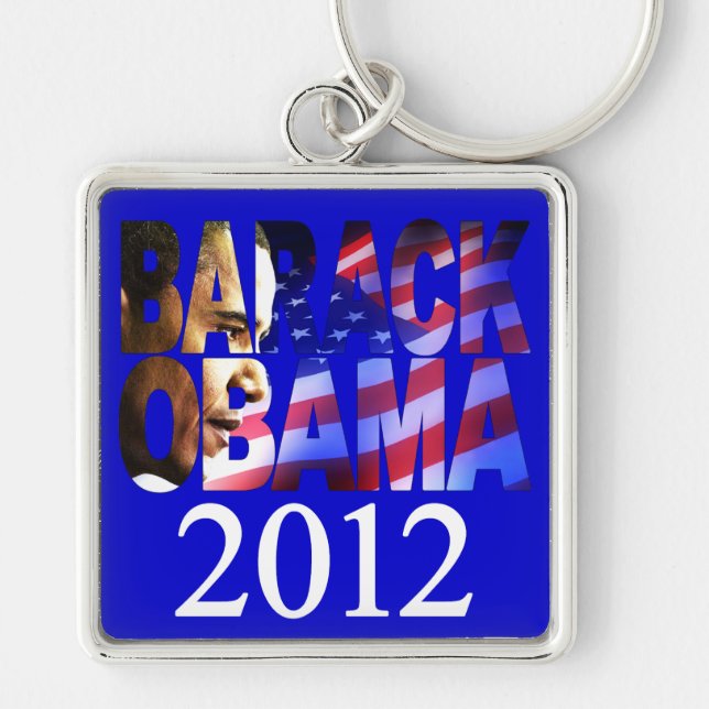 Chaveiro do entalhe do perfil de Barack Obama 2012 (Frente)