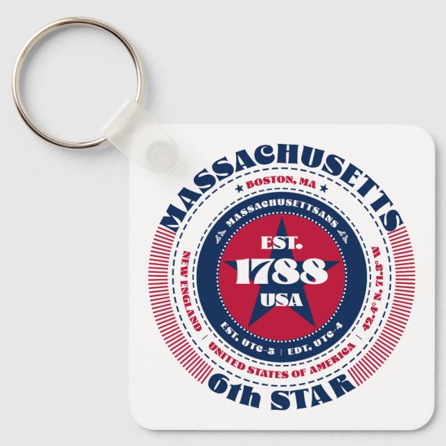Chaveiro do Estado de Massachusetts (Frente)