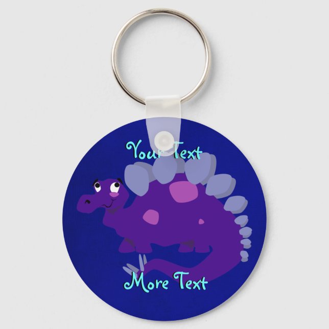 Chaveiro do Estegossauro Roxo (Frente)