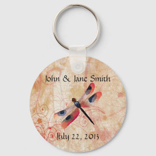 Chaveiro do favor do casamento do Flourish da