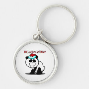 Chaveiro do Feliz Natal da panda