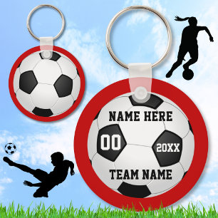 Chaveiro do futebol, nome, nome da equipe, número