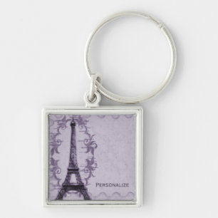 Chaveiro do Grunge de Paris da lavanda