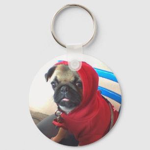 Chaveiro do Hoodie do filhote de cachorro do Pug