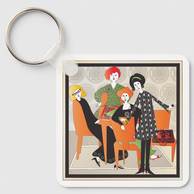 Chaveiro do Jogo Mah Jongg (Frente)