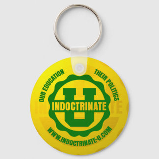 chaveiro do logotipo de radiação "Indoctrinate U"