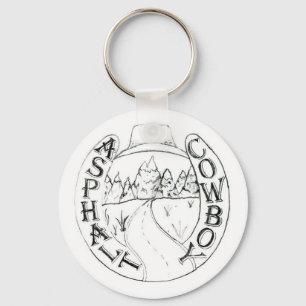 Chaveiro do logotipo do vaqueiro do asfalto