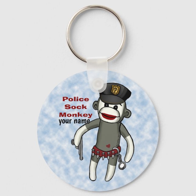 Chaveiro do Macaco de Meia Polícia (Frente)