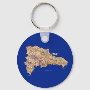 Chaveiro do mapa da República Dominicana