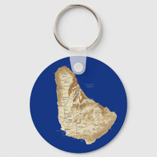 Chaveiro do mapa de Barbados