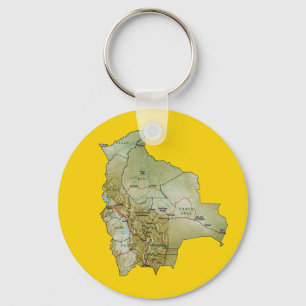 Chaveiro do mapa de Bolívia