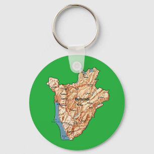 Chaveiro do mapa de Burundi