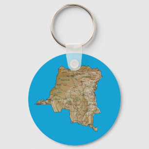 Chaveiro do mapa de Congo-Kinshasa