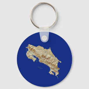 Chaveiro do mapa de Costa Rica