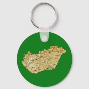 Chaveiro do mapa de Hungria