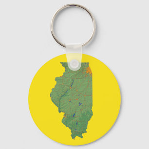 Chaveiro do mapa de Illinois