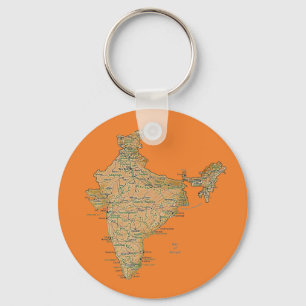 Chaveiro do mapa de India