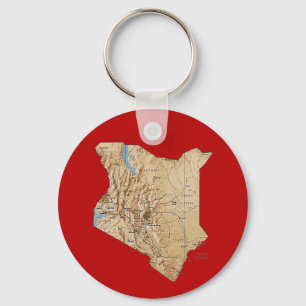 Chaveiro do mapa de Kenya