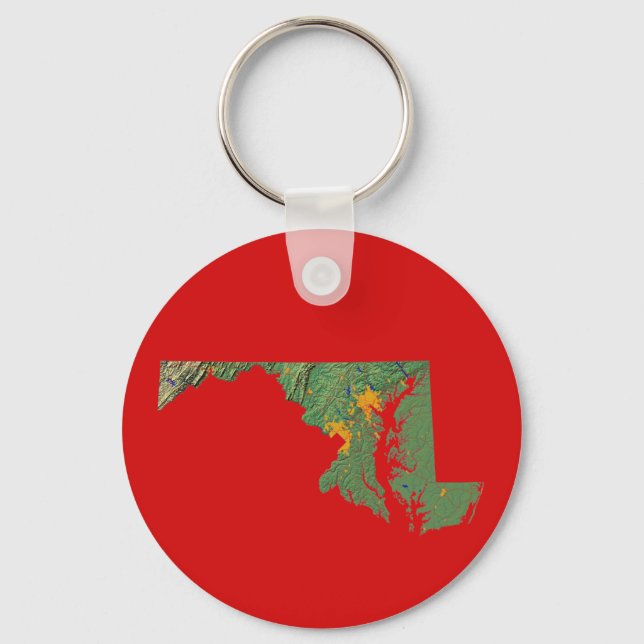 Chaveiro do Mapa de Maryland (Frente)