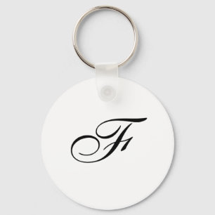 Chaveiro do monograma da letra F