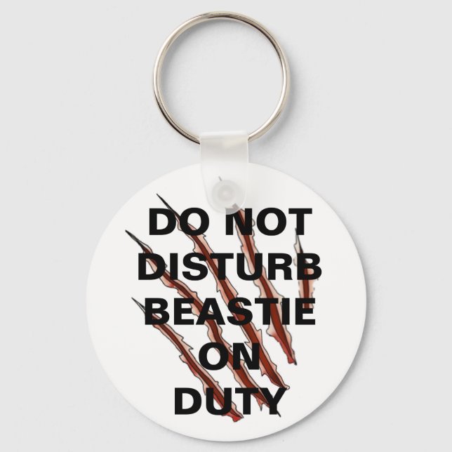 Chaveiro Do Not Disturb Beastie Button (Frente)