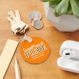 Chaveiro do Orgulho Escolar Laranja Mascot