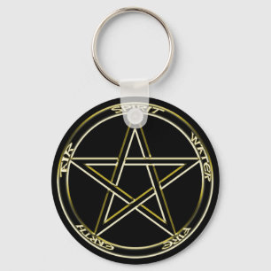 Chaveiro do Pentagram 2 da terra, do ar & do fogo