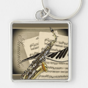 Chaveiro do prêmio do saxofone & da música do