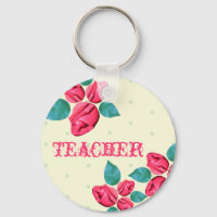 Chaveiro do professor - Rosa de Vintage