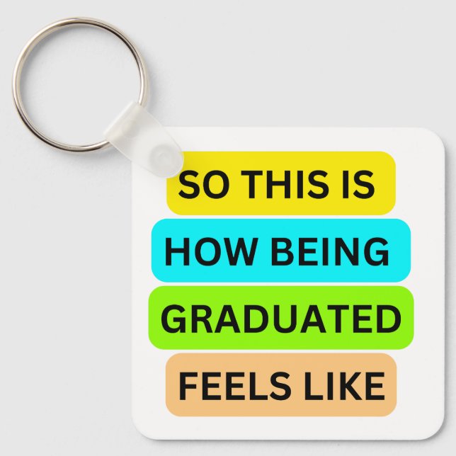 Chaveiro do quadrado branco SO_NOT_IS_HOW_BEING_GR (Frente)