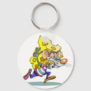 Chaveiro do queijo do carregando do rato