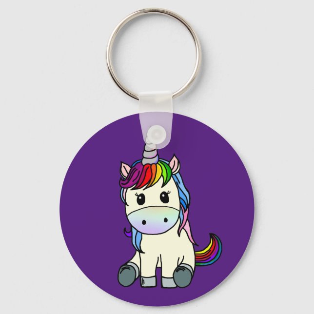 Chaveiro do Rainbow Unicorn (Frente)