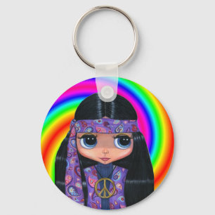 Chaveiro do redemoinho da boneca do Hippie de