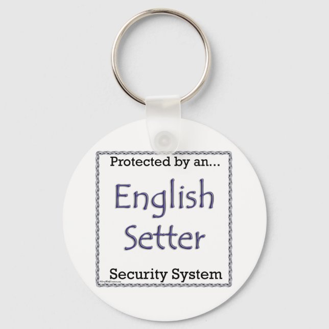 Chaveiro do sistema de segurança do setter inglês (Frente)