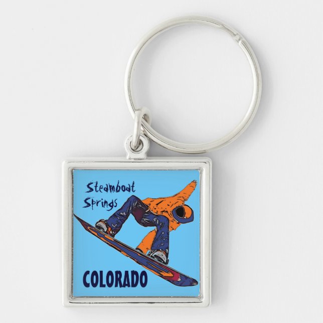 Chaveiro do snowboarder de Steamboat Springs (Frente)