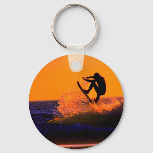Chaveiro do surfista do por do sol
