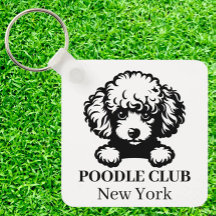 Chaveiro do Tema do Clube Personalizado do Poodle