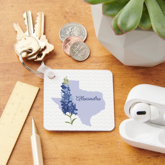 Chaveiro do Texas Bluebonnet personalizado (Mesa)