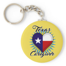 Chaveiro do Texas Caregiver (fundo amarelo)