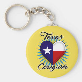 Chaveiro do Texas Caregiver (fundo amarelo)
