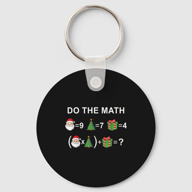 Chaveiro Do The Math 67 Meme Christmas Funny Math Teacher  (Frente)